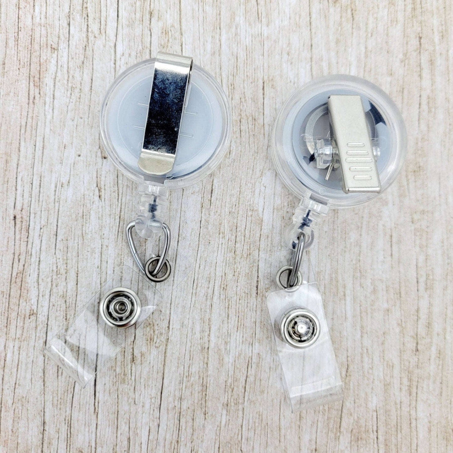 Blue Police Box Acrylic Badge Reel | Sci-Fi ID Holder