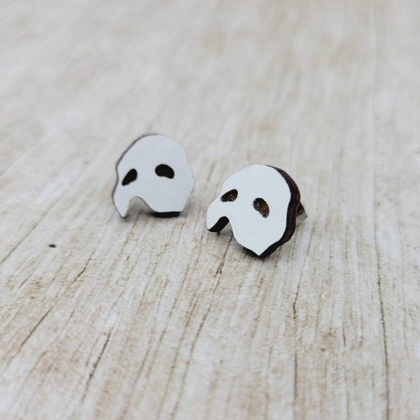 Phantom of the Opera Mask Stud Earrings: Broadway Musical Jewelry