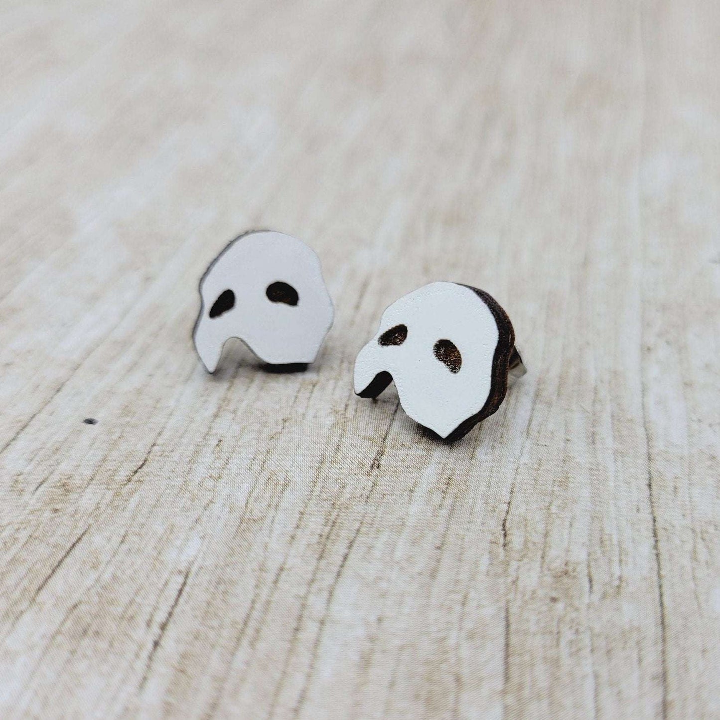 Phantom of the Opera Mask Stud Earrings: Broadway Musical Jewelry
