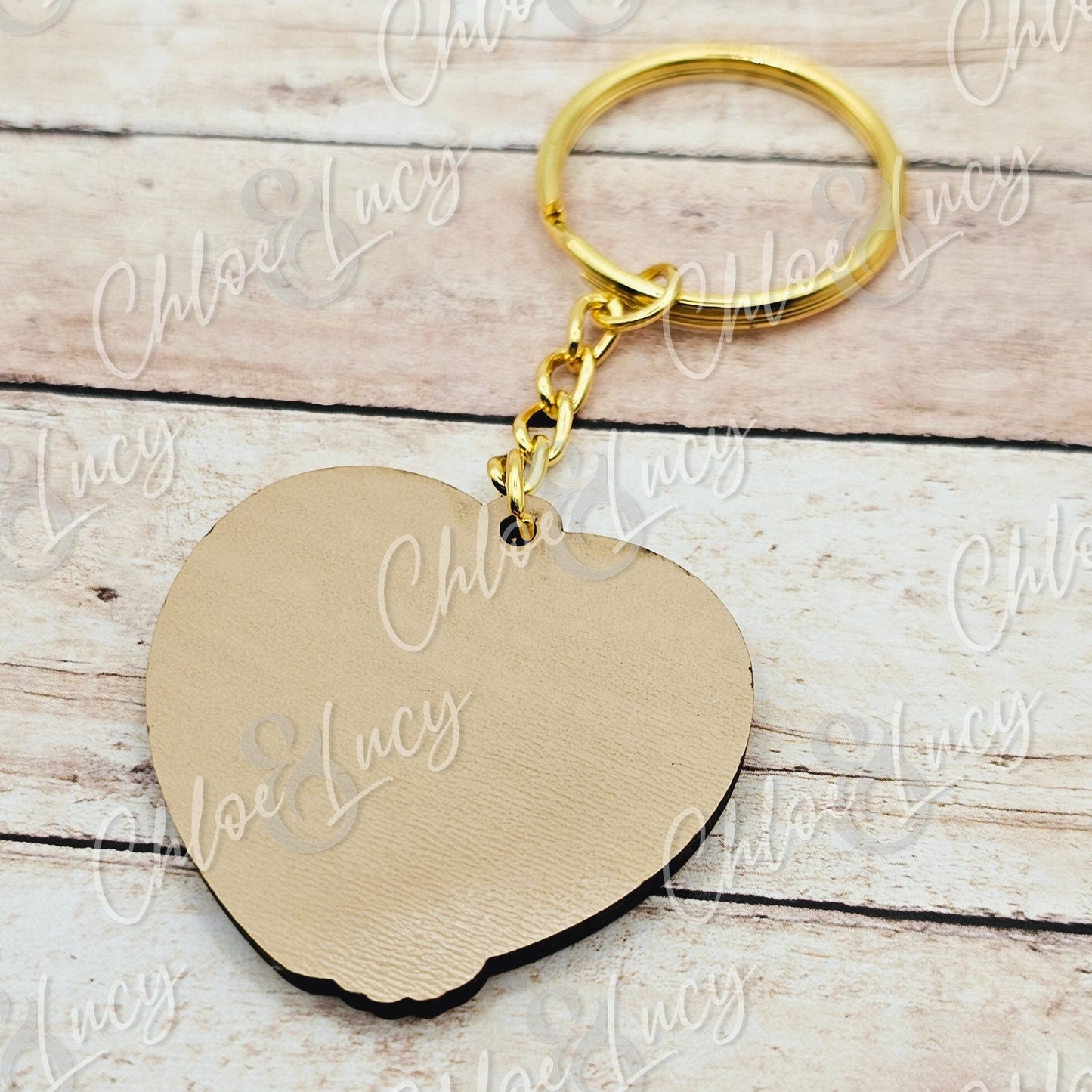 Dog Lover Heart Keychain: Waving Long Ear Dog Charm, Gold or Silver Finish
