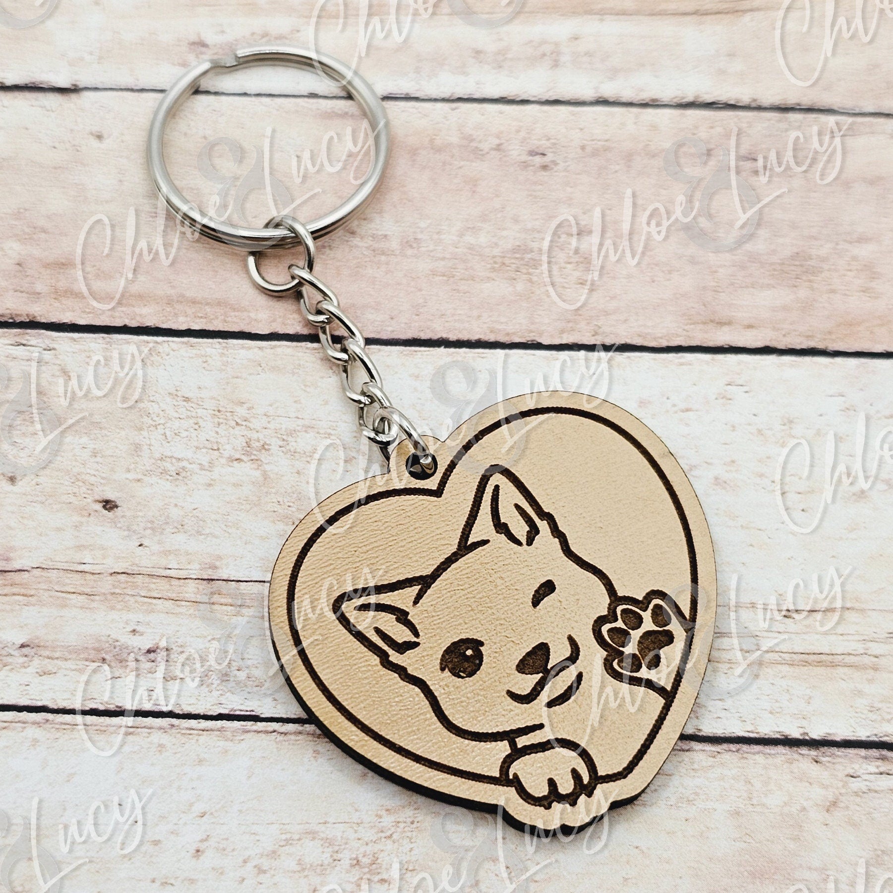 Dog Lover Heart Keychain | Dog Mom | Dog Gift | Waving Dog | Cute Doggo