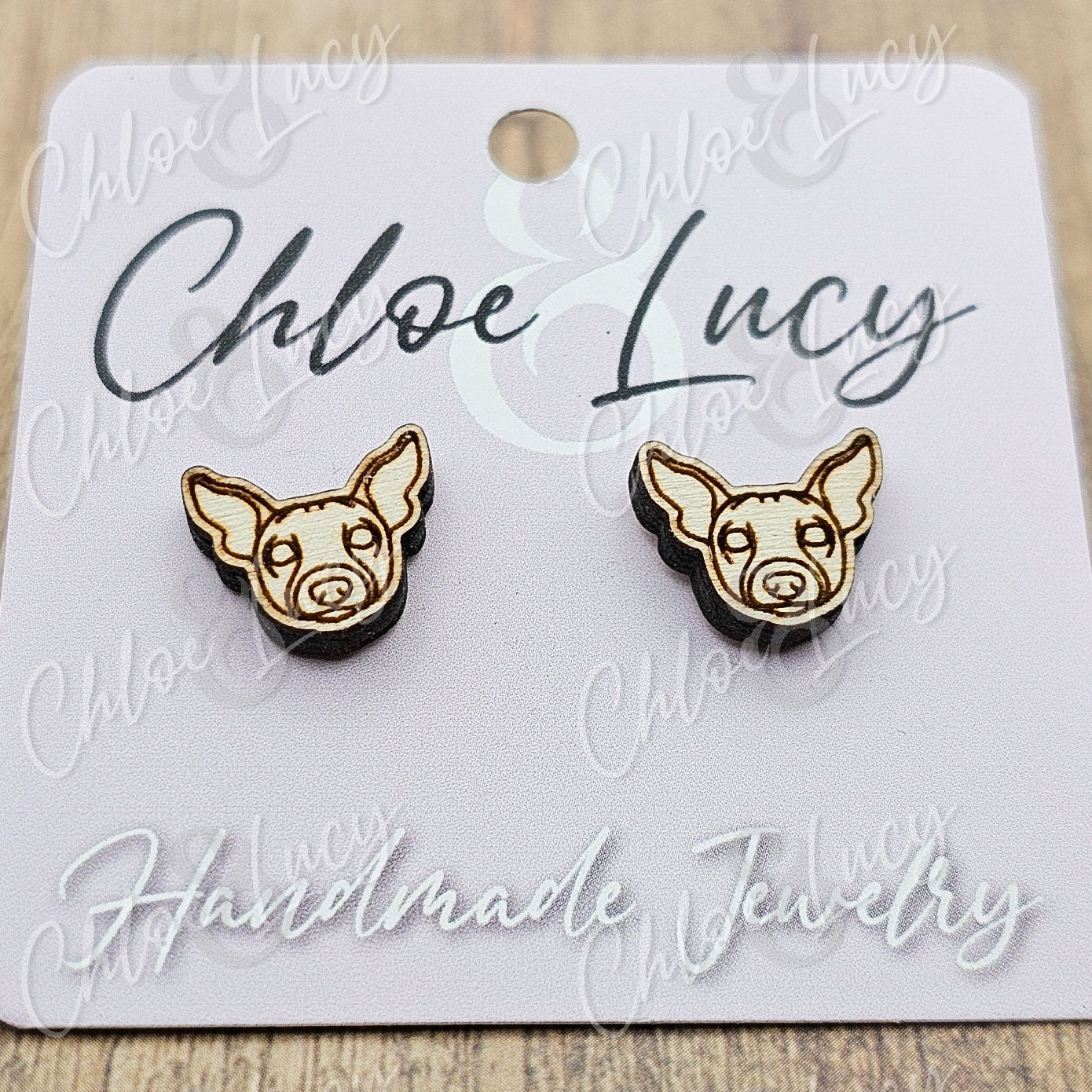 American Hairless Terrier Stud Earrings | Dog Owner | Dog Mom Gift | Dog Gift | Rat Terrier | Dog Owner