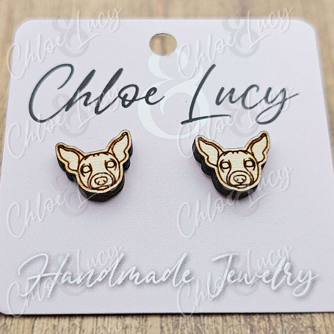 American Hairless Terrier Stud Earrings | Dog Owner | Dog Mom Gift | Dog Gift | Rat Terrier | Dog Owner