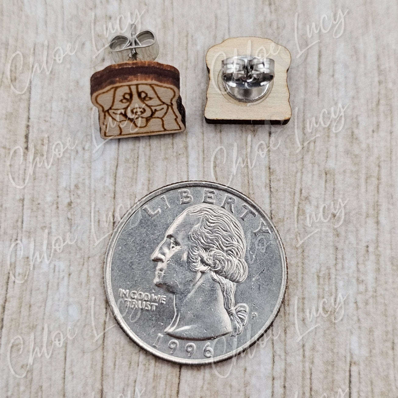Bernese Mountain Dog Wooden Stud Earrings – Berner Sennenhund Pet Lover Jewelry
