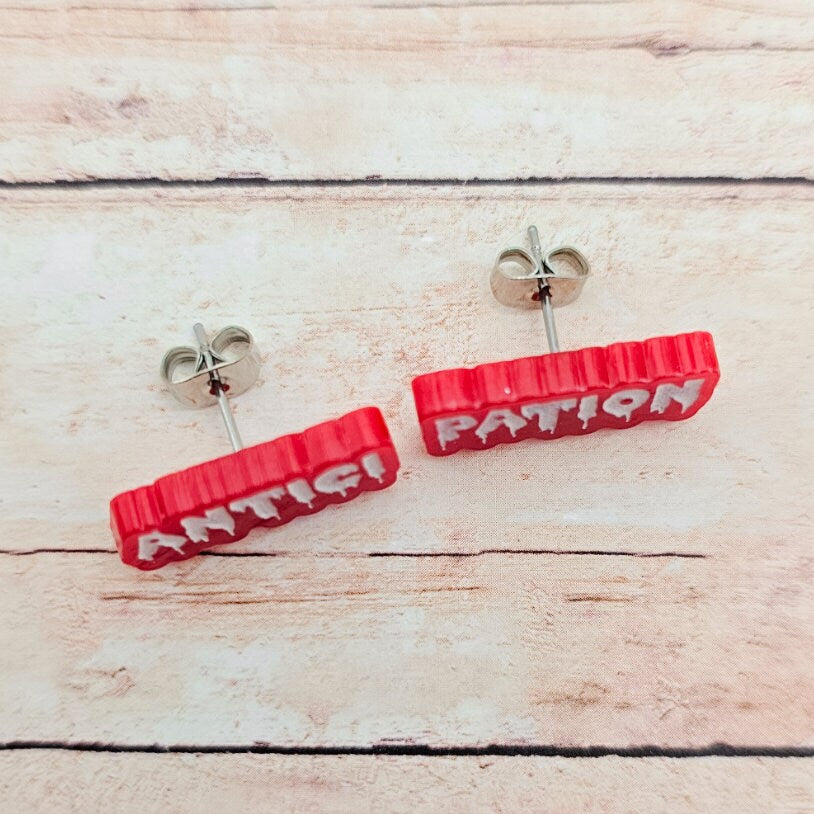 Antici.... Pation! Stud Earrings | Rocky Horror Picture Show Inspired | I see You Shiver | RHPS | Rocky Horror