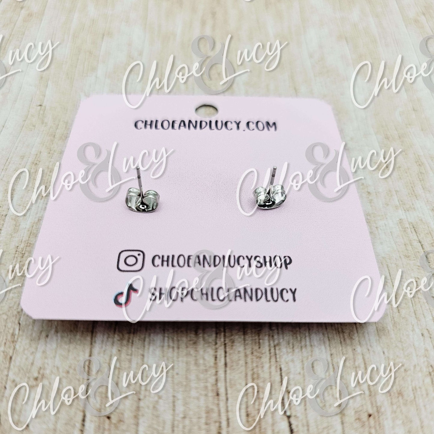 Engraved Wood Pig Earrings with Stainless Steel Posts, Cute Farm Animal Jewelry, Hypoallergenic Stud Earrings, Rustic Gift Idea