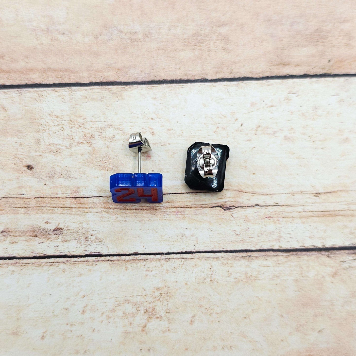 Heated Rivalry 24 81 Stud Earrings Shane Hollander Ilya Rozanov Blue Black Acrylic Engraved Numbers Hockey Romance Bookish Gift Fans