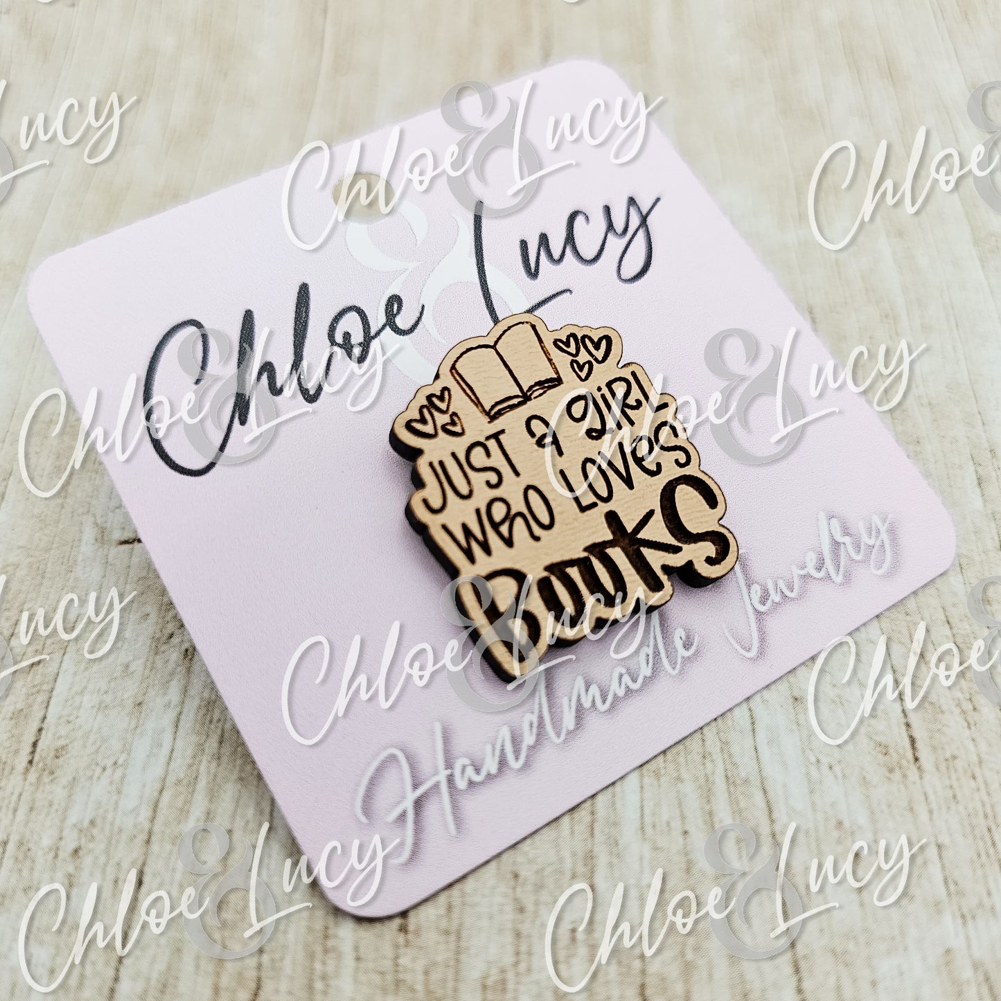 Just a Girl Who Loves Books Lapel Pin