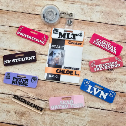 Custom Personalized Over Badge Tags | Badge Buddies | Hospital IDs | Name Tags | Nurse Badge
