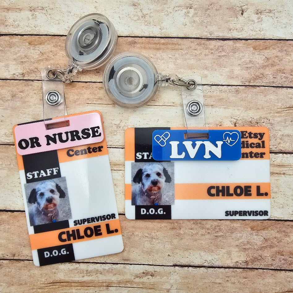 Custom Personalized Over Badge Tags | Badge Buddies | Hospital IDs | Name Tags | Nurse Badge