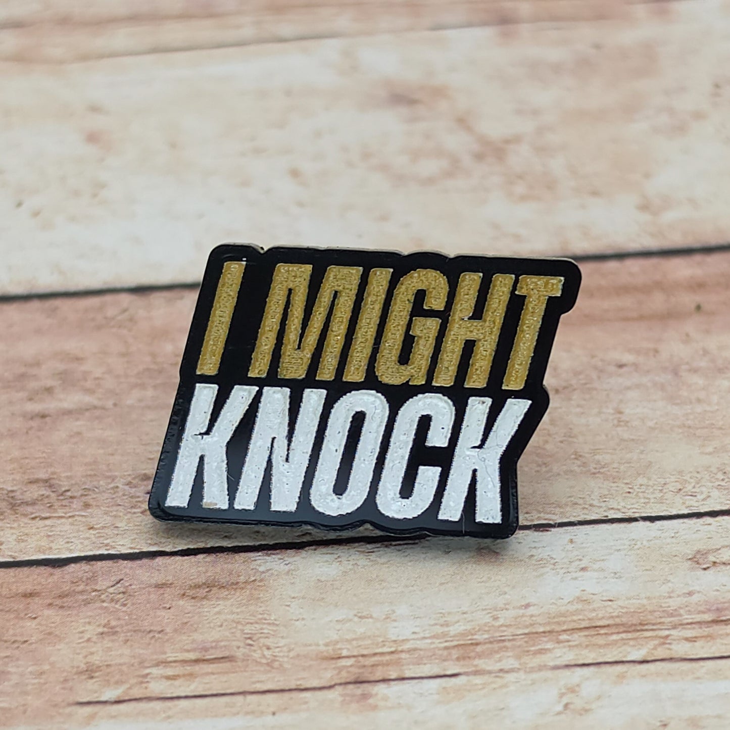 Heated Rivalry Inspired “I Might Open / I Might Knock” Lapel Pins