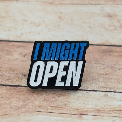 Heated Rivalry Inspired “I Might Open / I Might Knock” Lapel Pins