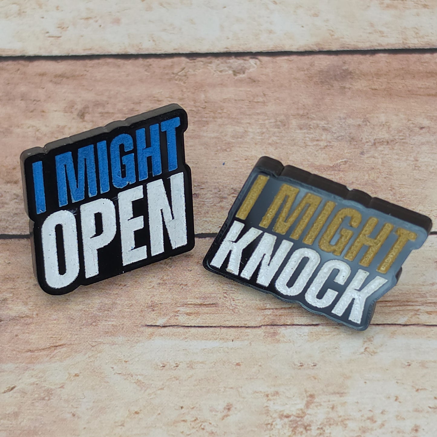 Heated Rivalry Inspired “I Might Open / I Might Knock” Lapel Pins
