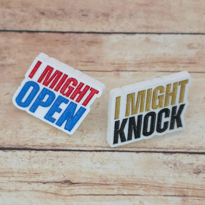 Heated Rivalry Inspired “I Might Open / I Might Knock” Lapel Pins