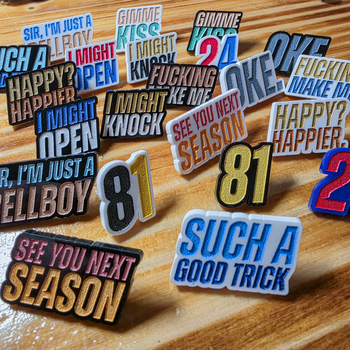 Heated Rivalry Inspired “Happy? Happier.” Lapel Pin