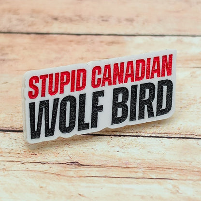 Heated Rivalry Inspired “Stupid Canadian Wolf Bird" Lapel Pin