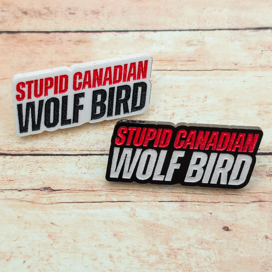 Heated Rivalry Inspired “Stupid Canadian Wolf Bird" Lapel Pin