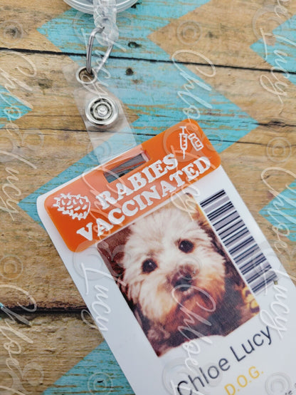 Rabies Vaccinated Badge Tag | Badge Charm | Badge Reel | Rabies Vaccination | Veterinary Tech | Veterinarian | Healthcare Worker | Rabid