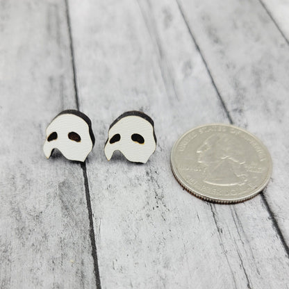 Phantom of the Opera Mask Stud Earrings: Broadway Musical Jewelry
