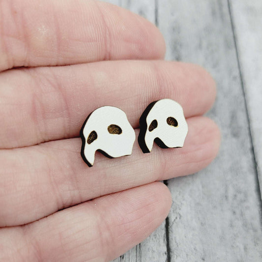 Phantom of the Opera Mask Stud Earrings: Broadway Musical Jewelry