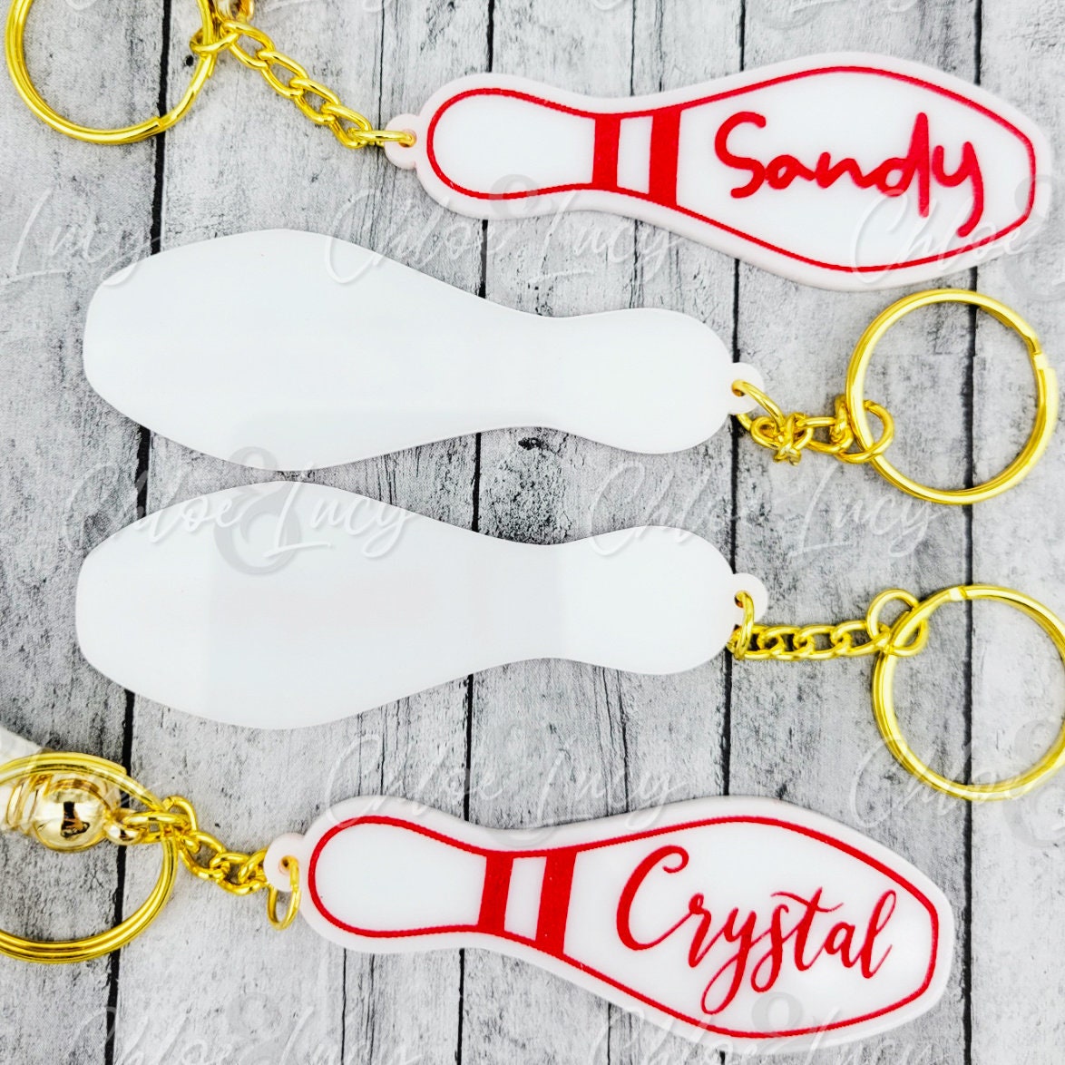 Personalized Bowling Pin Keychain, Custom Engraved Team Gift