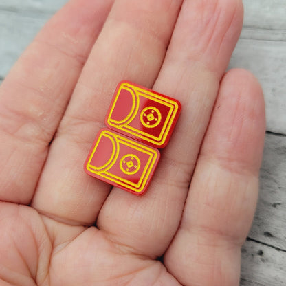 Chinese Lunar New Year Red Envelope Stud Earrings | Red Packet | Hong Bao | Year of the Rabbit | Prosperity | Jewelry | Acrylic