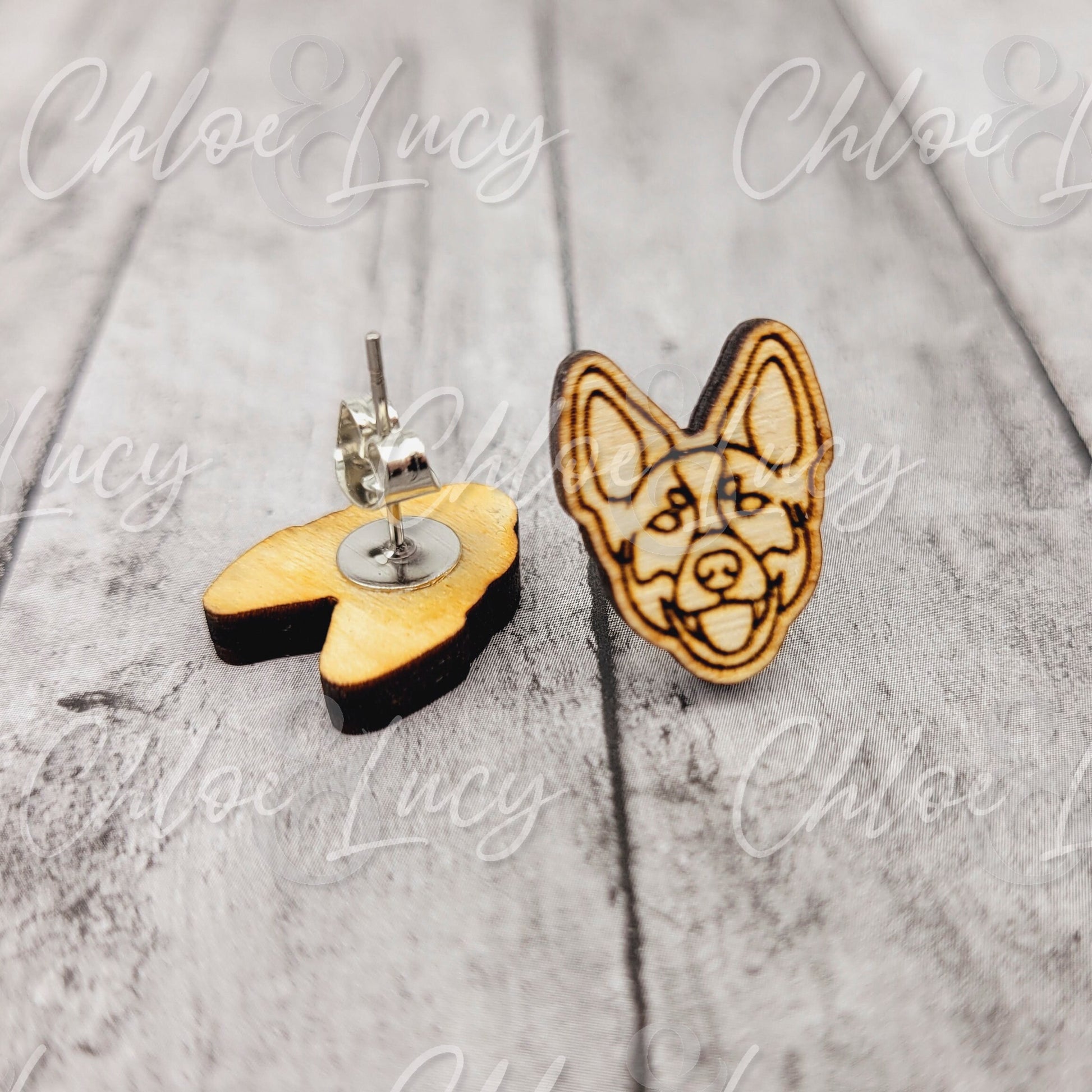 Australian Cattle Dog Stud Earrings | Blue Heeler Dog | Dog Owner | Queensland Heeler | Dog Mom | Post | Stud Earrings