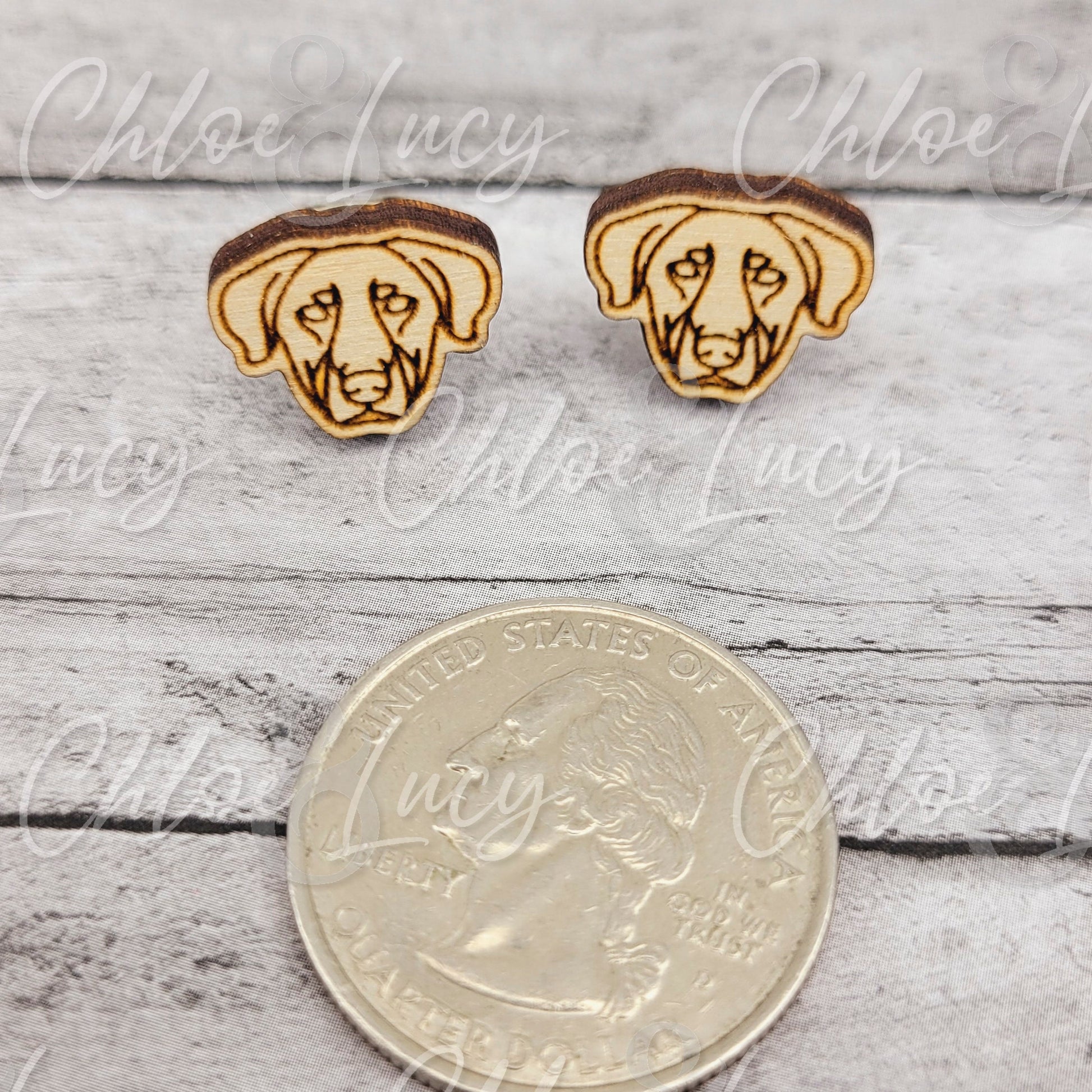 Wooden Beauceron Dog Stud Earrings: Minimalist Puppy Face Jewelry, Pet Mom Accessory