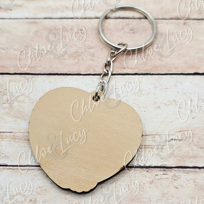 Dog Lover Heart Keychain | Dog Mom | Dog Gift | Waving Dog | Cute Doggo
