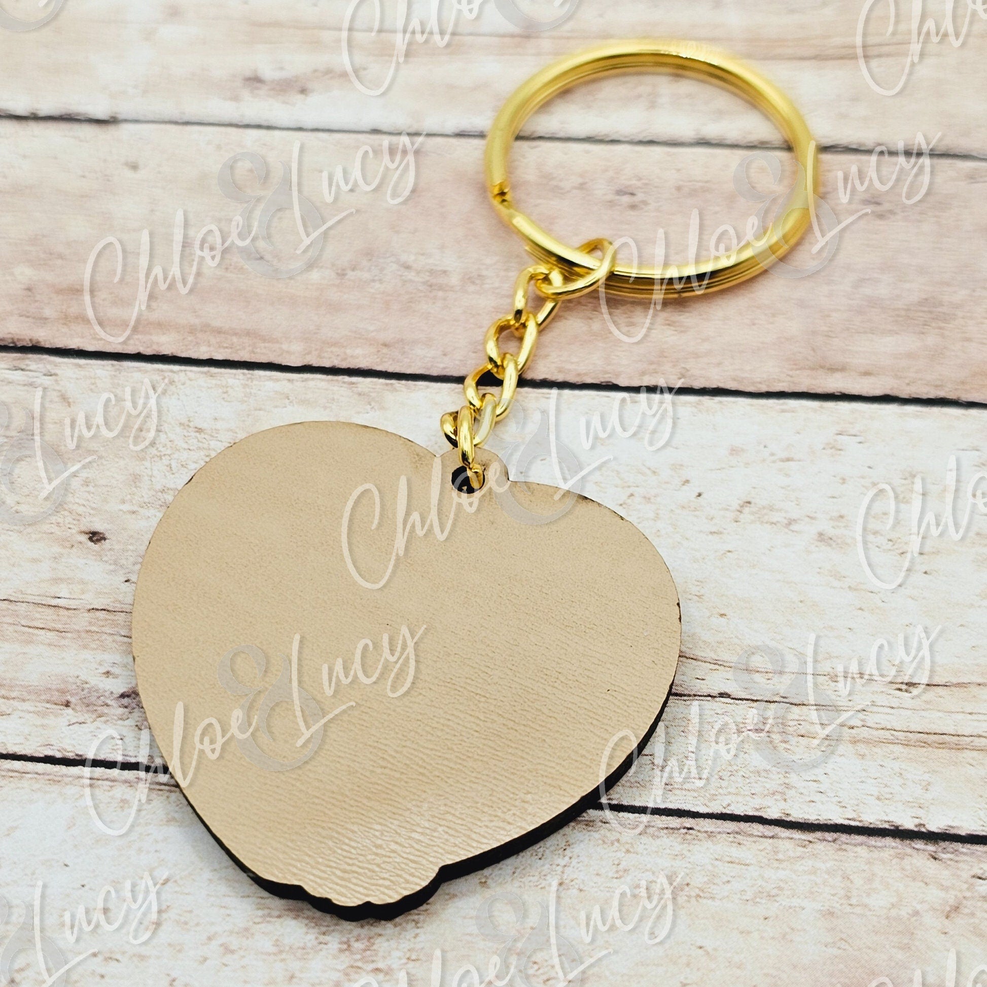 Dog Lover Heart Keychain: Waving Long Ear Dog Charm, Gold or Silver Finish