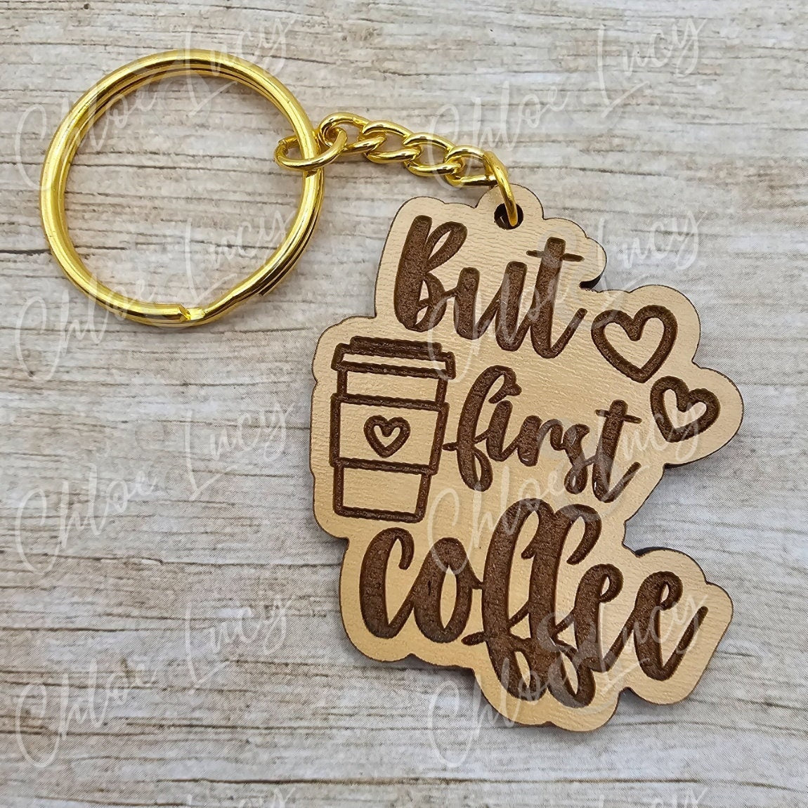 But First Coffee Keychain | Coffee Addict | PSL | Java | Caffeine