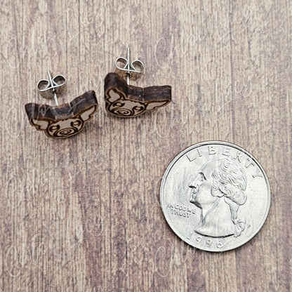 American Hairless Terrier Stud Earrings | Dog Owner | Dog Mom Gift | Dog Gift | Rat Terrier | Dog Owner