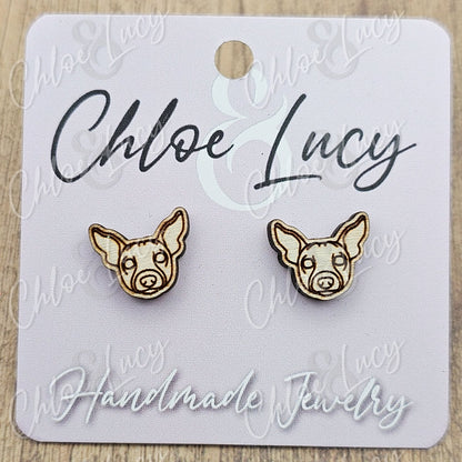 American Hairless Terrier Stud Earrings | Dog Owner | Dog Mom Gift | Dog Gift | Rat Terrier | Dog Owner