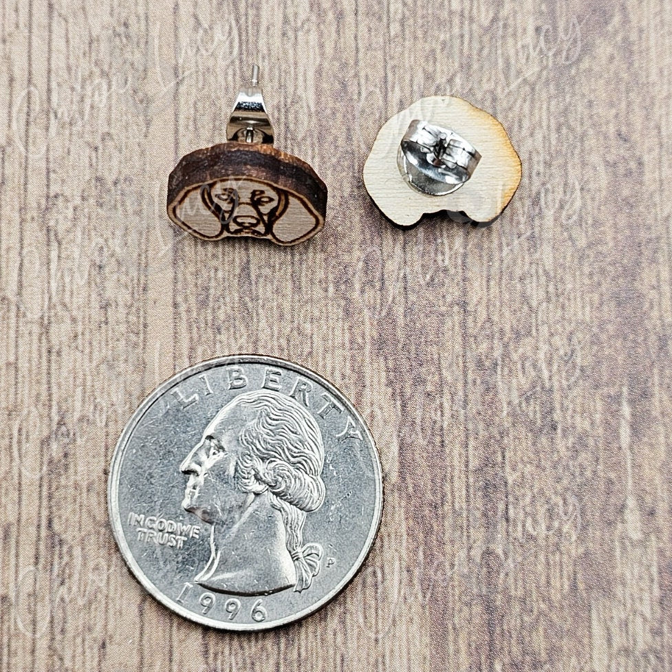 Black and Tan Coonhound Stud Earrings | Hound Dog | Long Ears | Dog Owner Gift | Dog Mom | Post | Stud Earrings | Raccoon Hunting