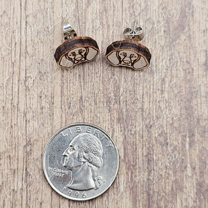 Black and Tan Coonhound Stud Earrings | Hound Dog | Long Ears | Dog Owner Gift | Dog Mom | Post | Stud Earrings | Raccoon Hunting
