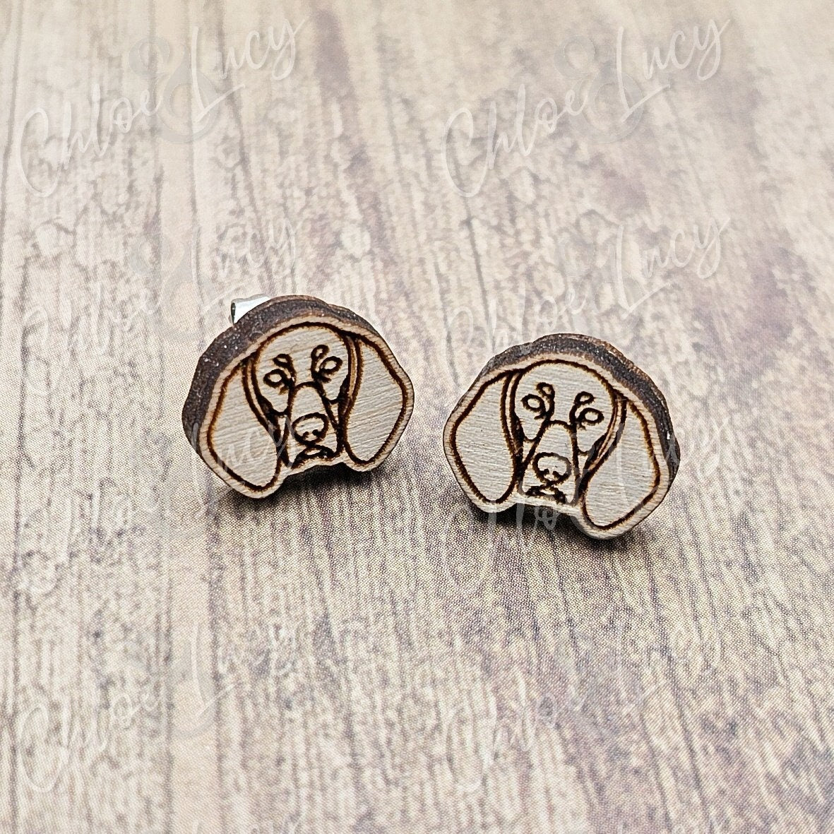 Black and Tan Coonhound Stud Earrings | Hound Dog | Long Ears | Dog Owner Gift | Dog Mom | Post | Stud Earrings | Raccoon Hunting