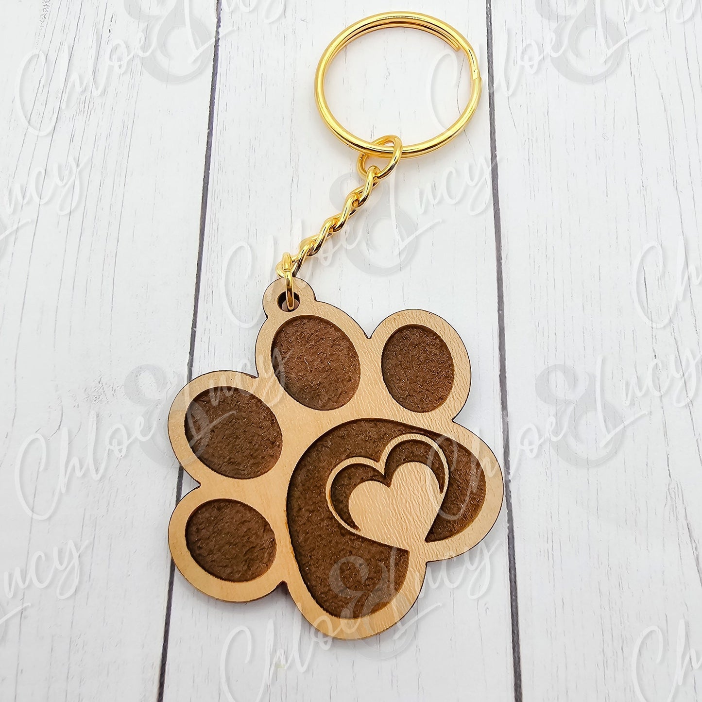 Dog Lover Heart Paw Keychain | Dog Mom | Dog Love Gift