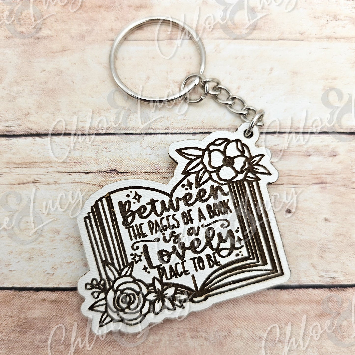 Between the Pages of a Book is a Lovely Place to Be | Keychain | Reader Gift | Book Lover | Booktok