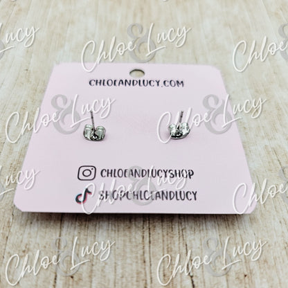 Red Heart Stud Earrings | Acrylic Studs | Valentine's Day | Love | Romance