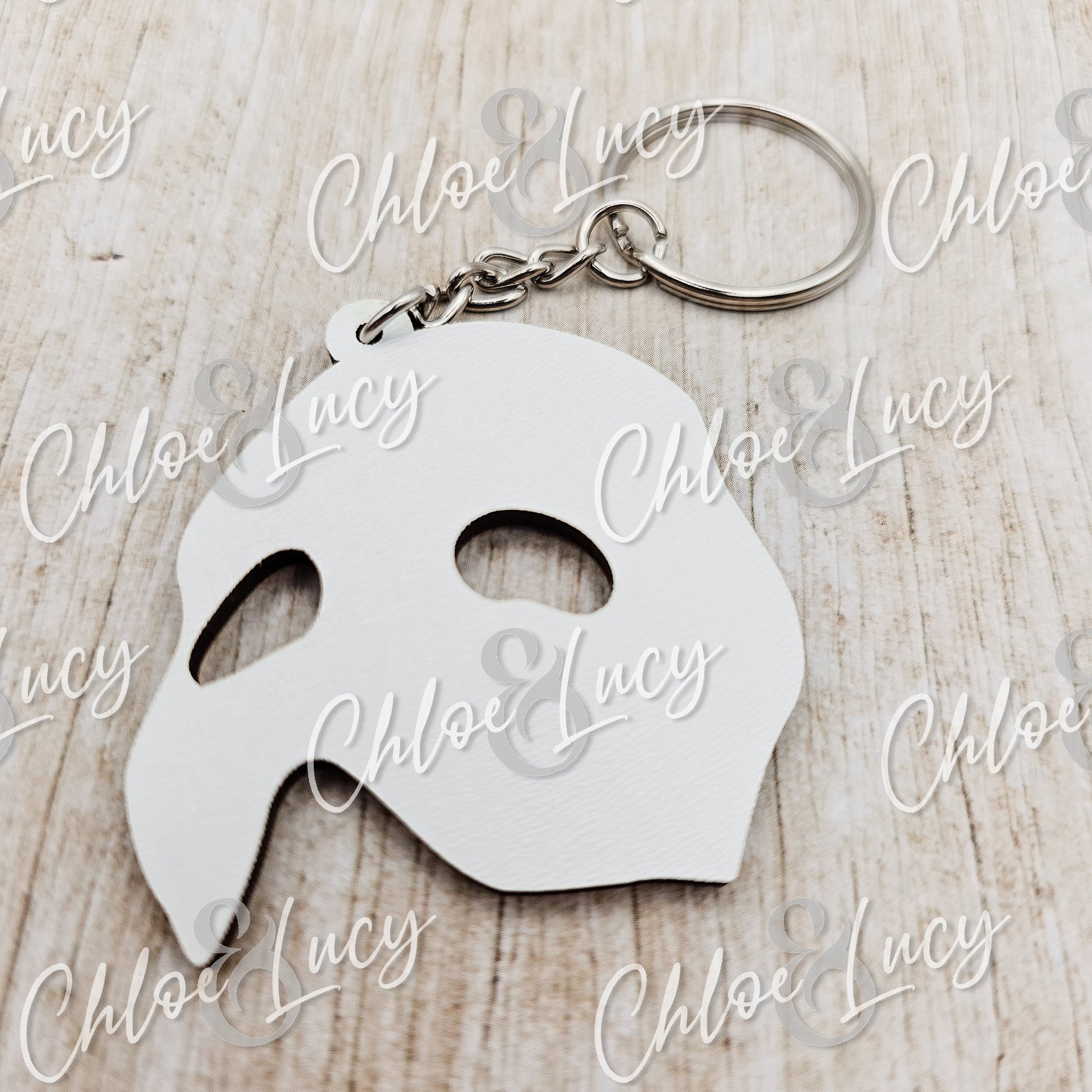 Phantom of the Opera Keychain | Broadway | West End | Musical | Romance | Mask | Wood Keychain | Zipper Pull