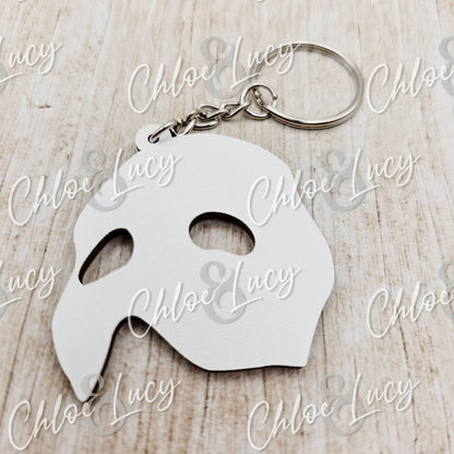 Phantom of the Opera Keychain | Broadway | West End | Musical | Romance | Mask | Wood Keychain | Zipper Pull