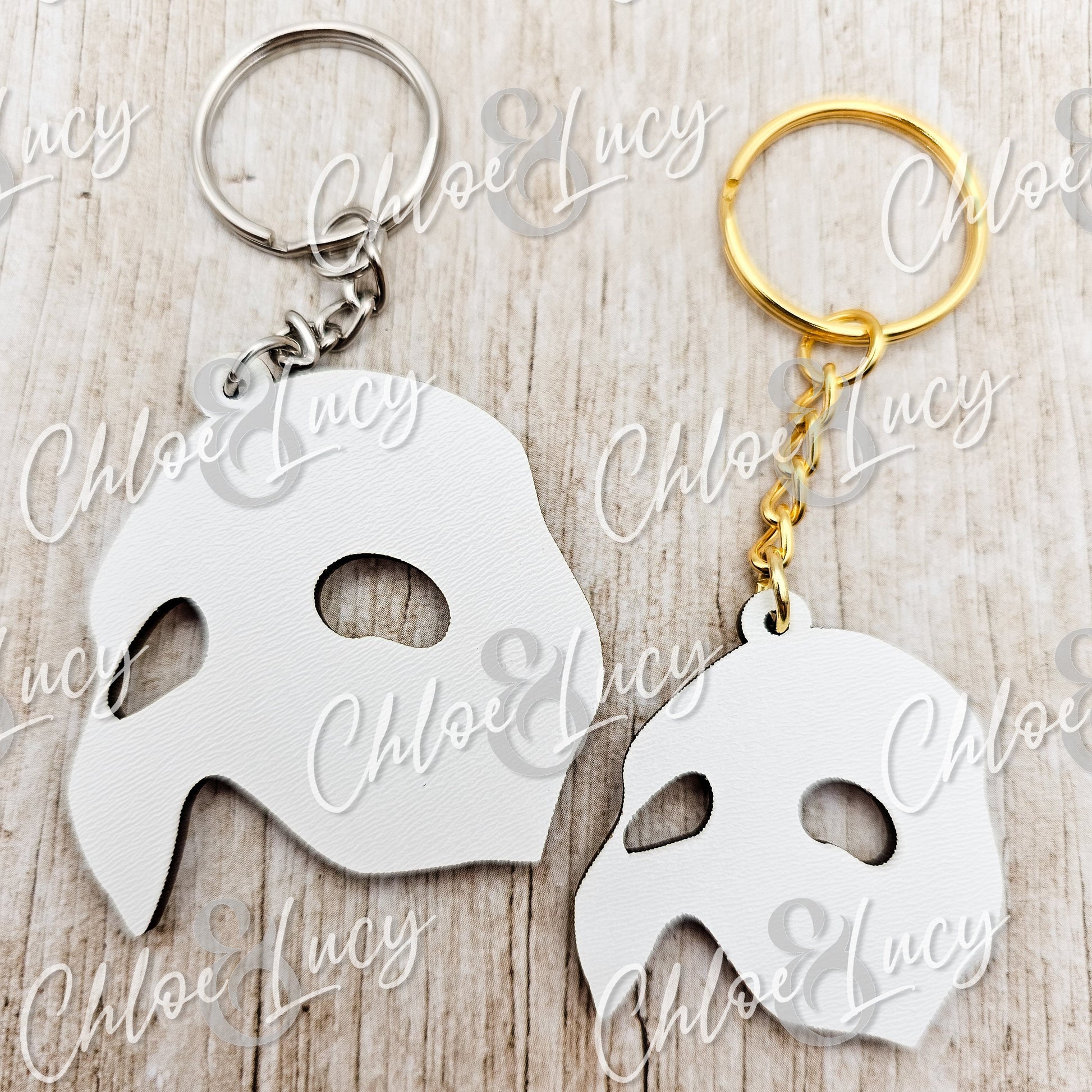 Phantom of the Opera Keychain | Broadway | West End | Musical | Romance | Mask | Wood Keychain | Zipper Pull