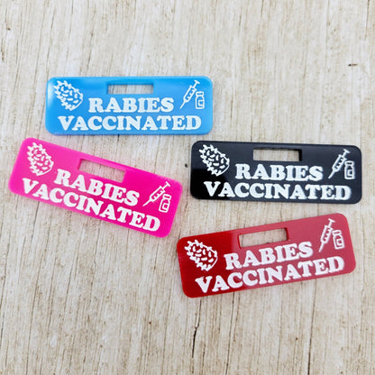 Rabies Vaccinated Badge Tag | Badge Charm | Badge Reel | Rabies Vaccination | Veterinary Tech | Veterinarian | Healthcare Worker | Rabid