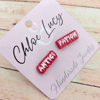 Antici.... Pation! Stud Earrings | Rocky Horror Picture Show Inspired | I see You Shiver | RHPS | Rocky Horror