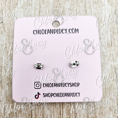 Double Happiness Heart Earrings | Chinese Marriage Symbol Studs | 囍 Double Happy Calligraphy