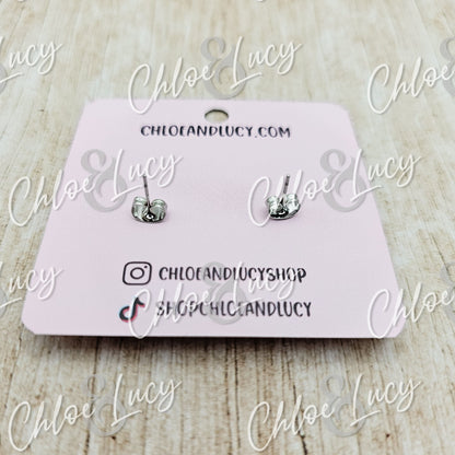 Double Happiness Heart Earrings | Chinese Marriage Symbol Studs | 囍 Double Happy Calligraphy