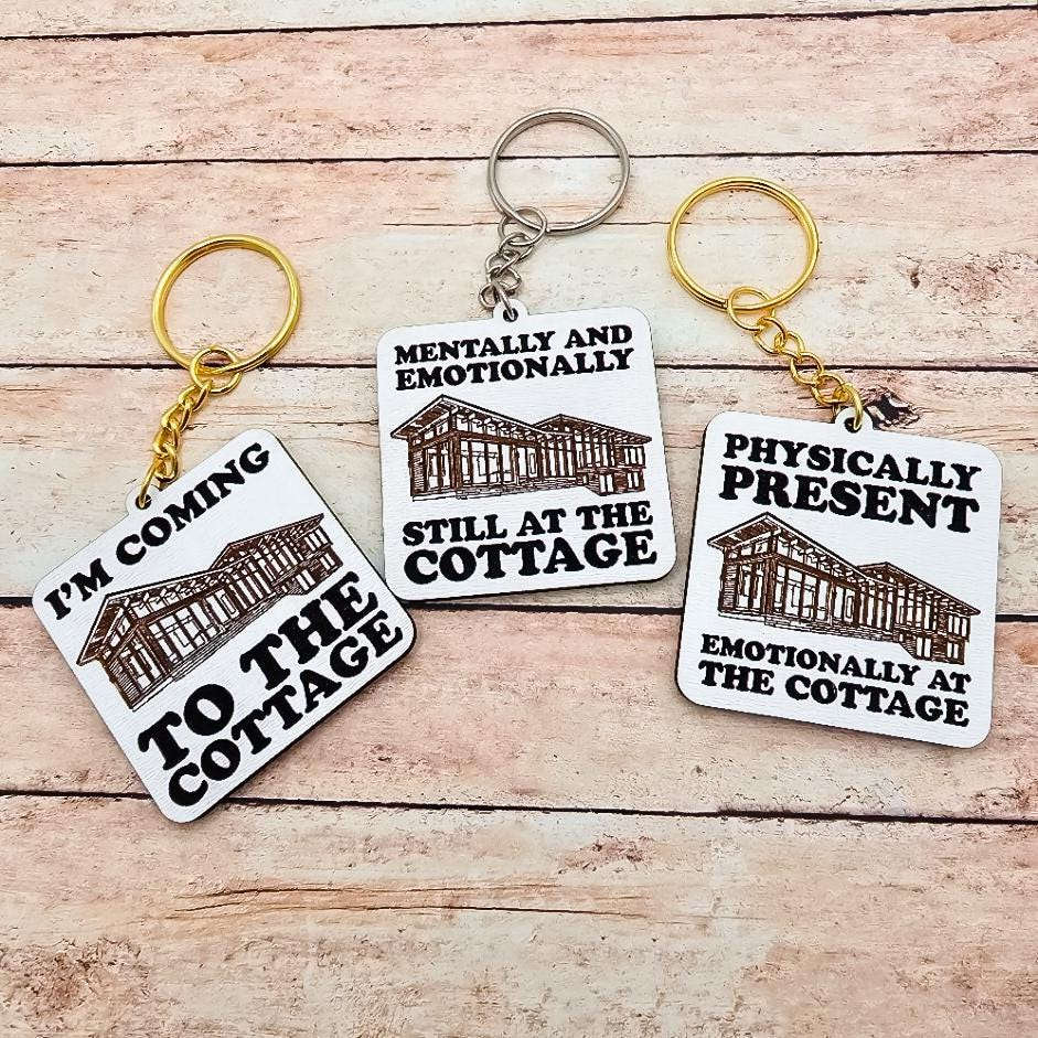 Heated Rivalry Inspired Cottage Keychain Rozanov Hollander Quote I'm Coming to the Cottage MM Hockey Romance Bookish Fandom Gift