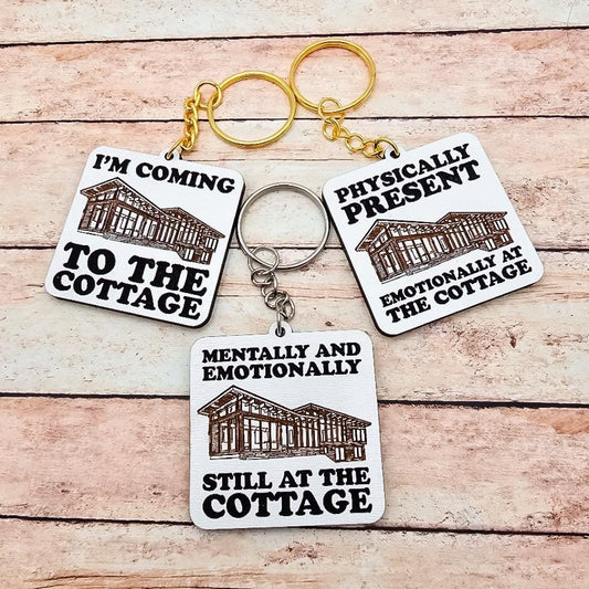 Heated Rivalry Inspired Cottage Keychain Rozanov Hollander Quote I'm Coming to the Cottage MM Hockey Romance Bookish Fandom Gift