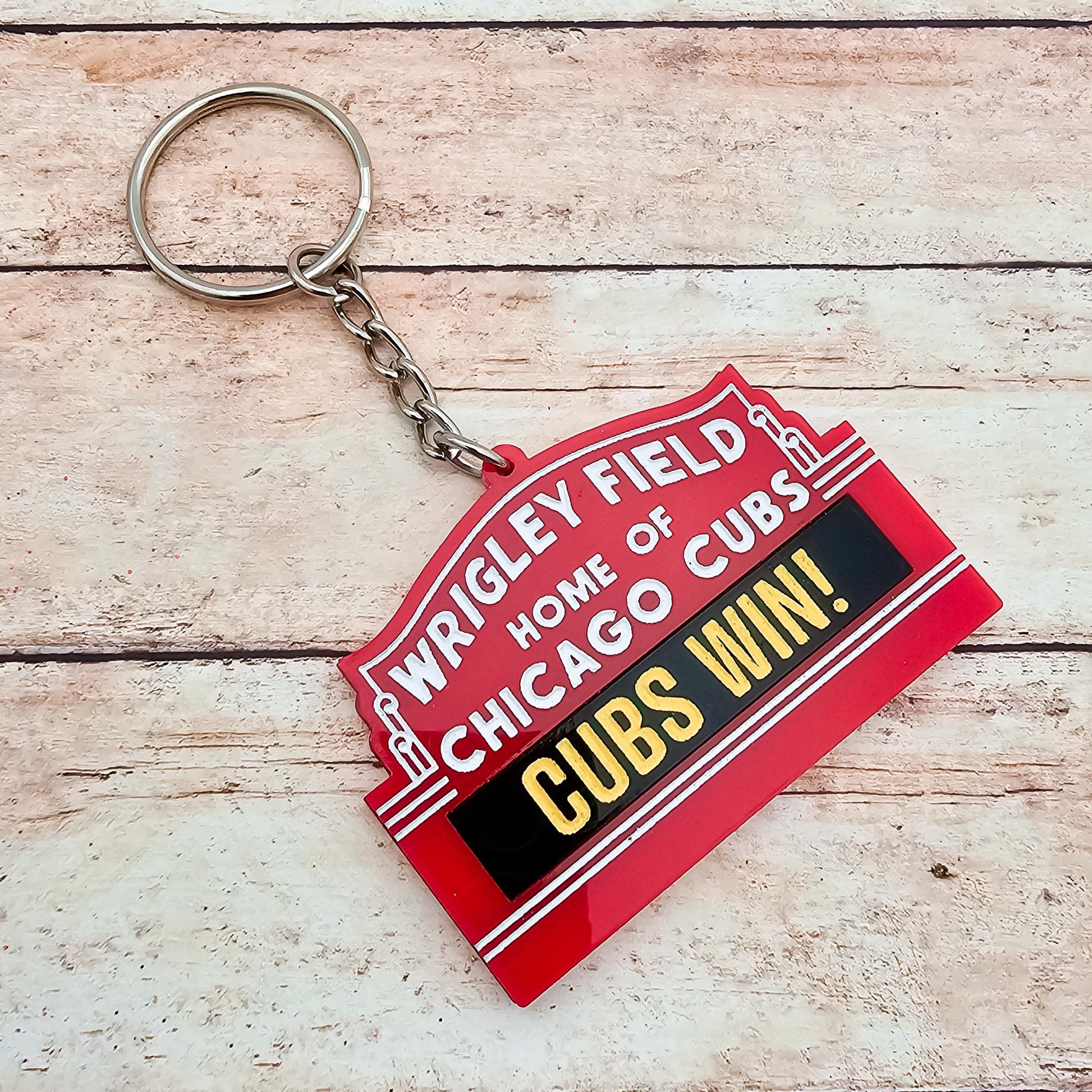 Personalized Wrigley Field Keychain: Chicago Cubs Acrylic Custom Marquee