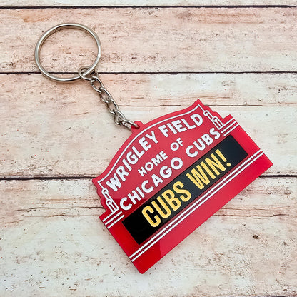 Personalized Wrigley Field Keychain: Chicago Cubs Acrylic Custom Marquee